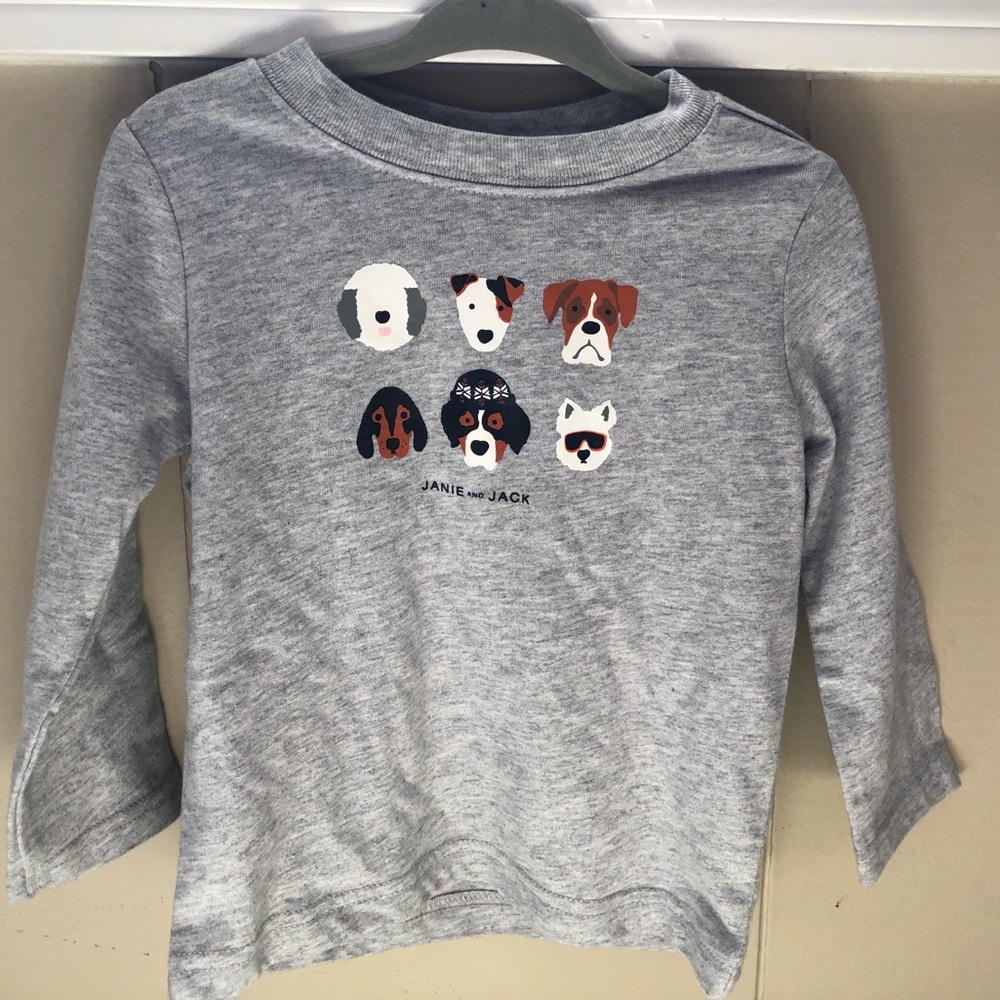 Janie and Jack NWT puppy long sleeve shirt